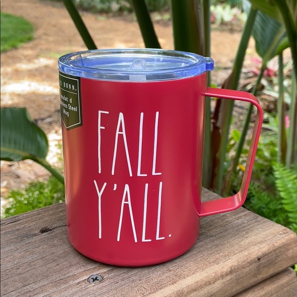 Rae Dunn Other - New Burgundy Rae Dunn FALL Y’ALL Insulated Mug